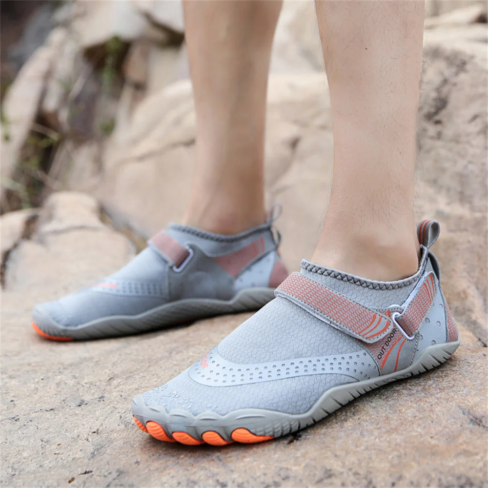 Herren Damen Wasserschuhe Schnell Trocknend Rutschfest Fünf-Finger-Schuhe Outdoor-Watschuhe Schwimmschuhe Barfuß Aquaschuhe Leichte Sneakers