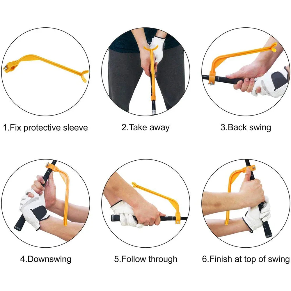 Golfschwung Trainer Anfänger Geste Ausrichtung Übungsanleitung Golfschläger Geste Korrektur Handgelenk Trainingshilfe Hilfen Geschenk für Golfer