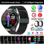 2025 Neue Smartwatch für die Krankenpflege: Blutsauerstoff, Blutfett, Harnsäure, EKG+PPG, Körpertemperatur, Bluetooth-Anruf, Gesundheits-Smartwatch