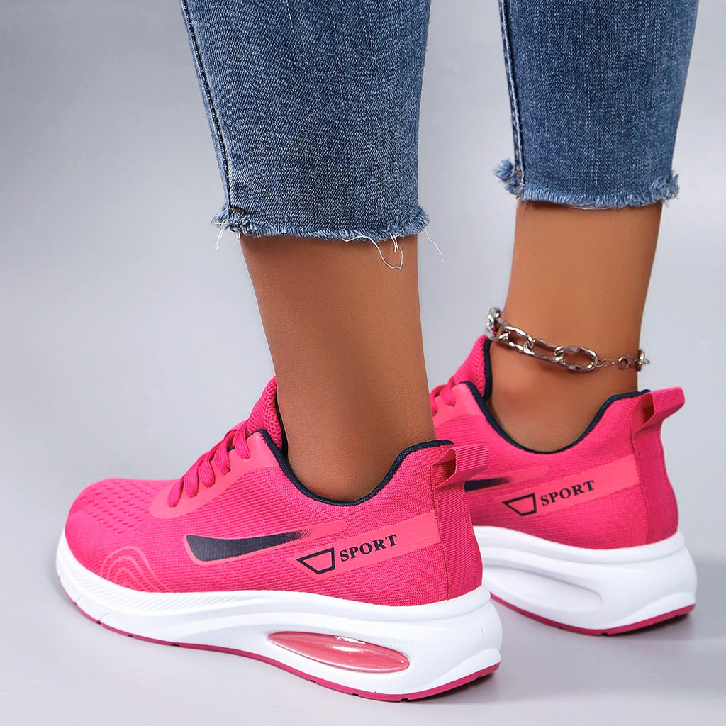 Frühlings-Freizeitsportschuhe für Damen, modisch, atmungsaktiv, leicht, rutschfest, verschleißfest, flache Schuhe