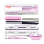 8-teiliges Nagelfeilen-Set 100/180 Nagelschleifpuffer Professionelle Maniküre-Feilen Make-up Pediküre-Bürsten Werkzeug Verlängerungskits