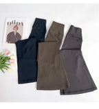 Damen High-Waist Schlag-Yogahosen Bequeme Pilates-Laufleggings Stylische Fitness-Sporthosen