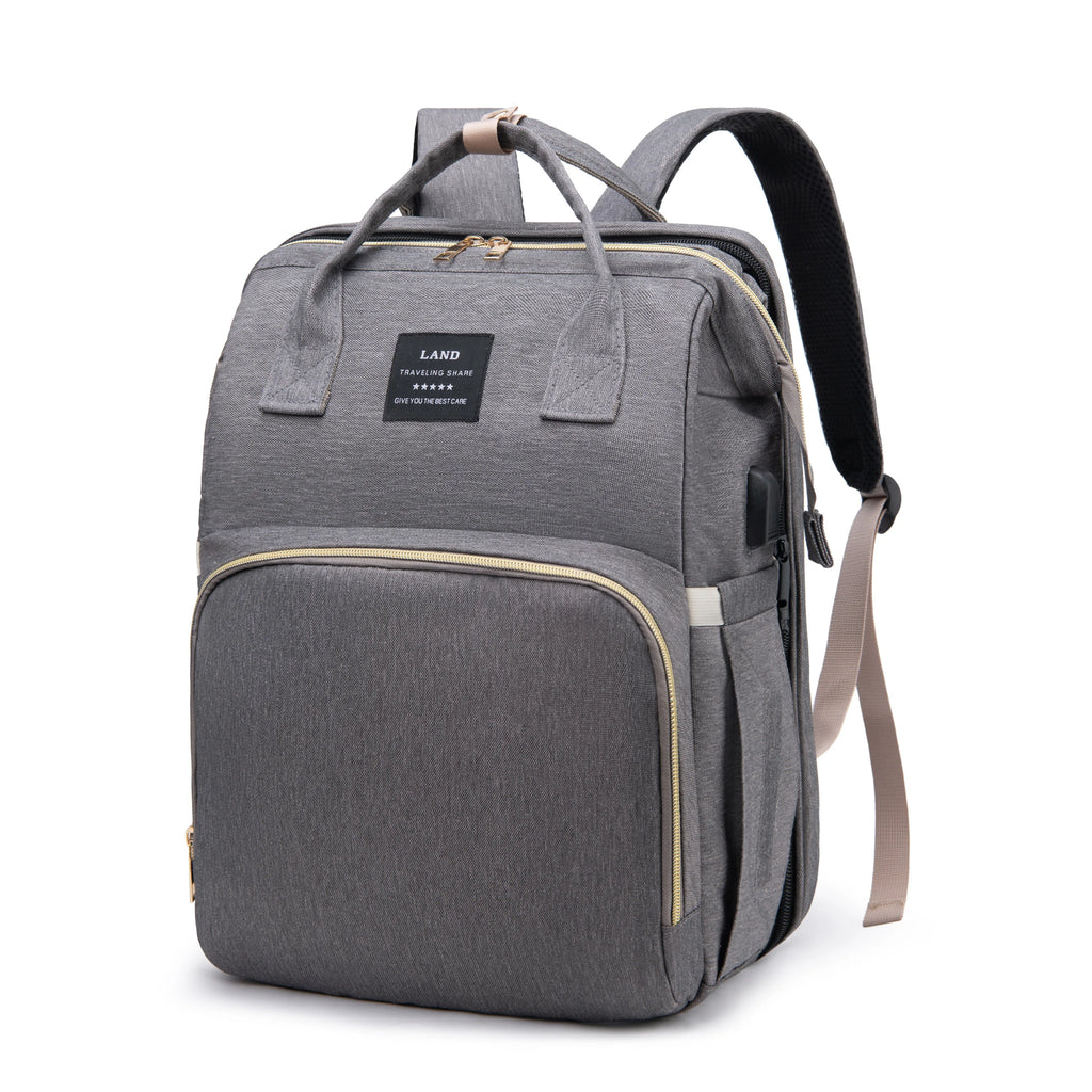 Wickeltasche Leichtgewicht Tragbares Klappbett Großraum-Reise-Maternity-Taschen Baby-Rucksack Weibliche Mama-Ausgehtasche