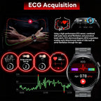 2026 Neue genaue Körpergesundheitsanalyse Smartwatch Herren EKG Blutfette Harnsäure Blutdruck Körperfett Sprachanruf Smartwatch