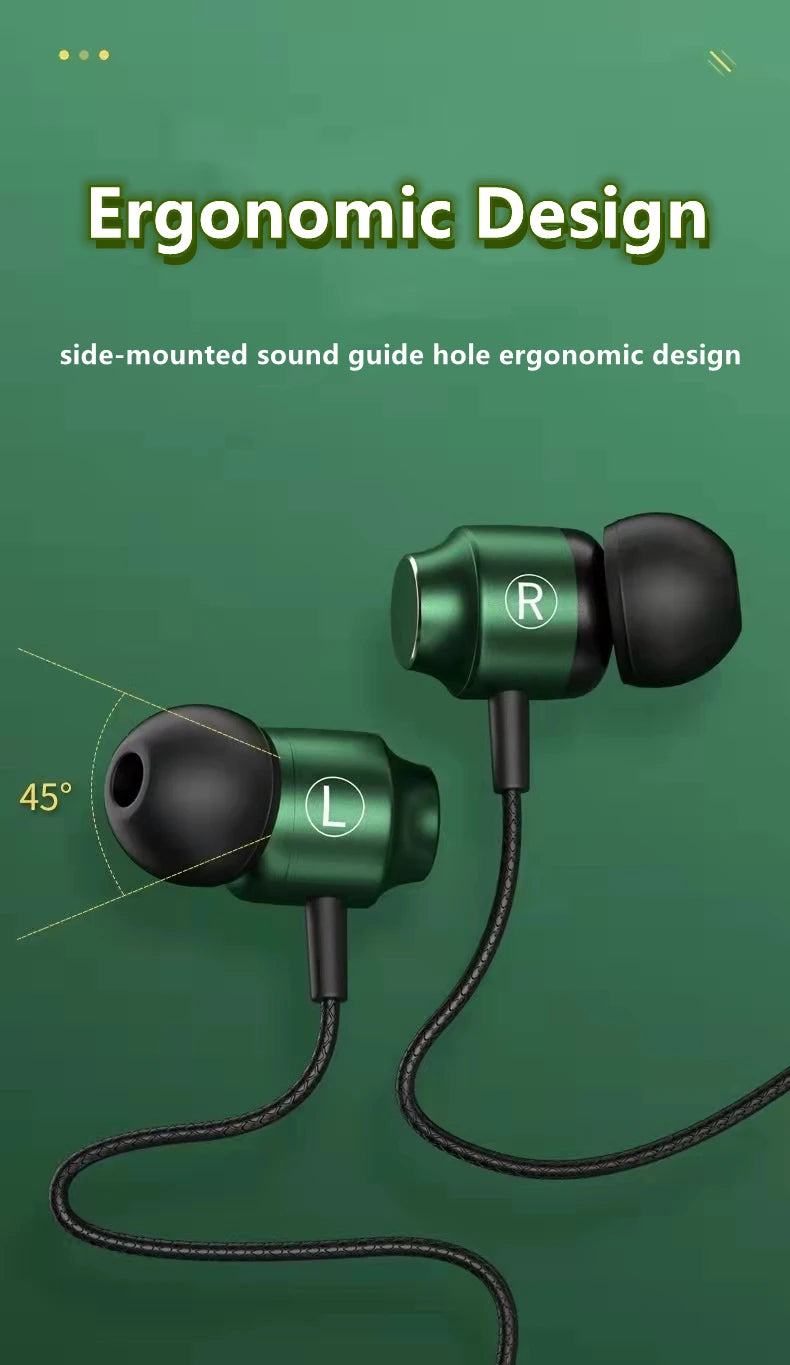 Gamer kabelgebundene Kopfhörer Gaming kabelgebundene Ohrhörer Metall HiFi Bass Stereo 3,5mm Ohrhörer Earbud für Handy Computer Mikrofon L-Klinke magnetisch