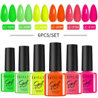 LILYCUTE Nagelgel-Politur-Set, Rosa Grün, Frühling, DIY-Nagelkunst-Design, lang anhaltend, Soak Off UV Gel, Maniküre, Malgel, Vernis-Kit
