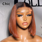 260 % Dichte Echtes HD 5x5 Lace Closure Perücken Super Double Drawn Vietnamesisches Echthaar Kurze BOB Perücke Klebstofffreie Pre-Plucked Lace Perücke