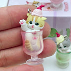 Auf Lager, neu: Mofusand Katze Pudding Kaltgetränk Anhänger Minifiguren Blind Box Anime Figuren Ornamente Puppen Geburtstags- und Weihnachtsgeschenke Spielzeug