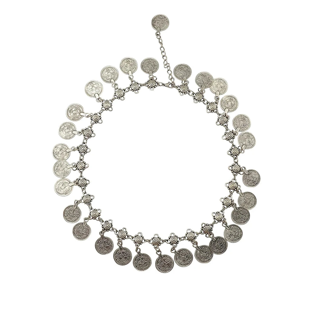 Multi-style Vintage Coin Choker Necklace for Women Boho Afghan Ethnic Gypsy Native Tribal Dress Turkish Pakistan Indian Jewelry