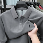 Polo-Shirt aus 100 % reiner Baumwolle, Kurzarm, High-End-Luxusmarke, Mode, Paul Pony Stickerei, Golf, Business Casual Herren T-Shirt