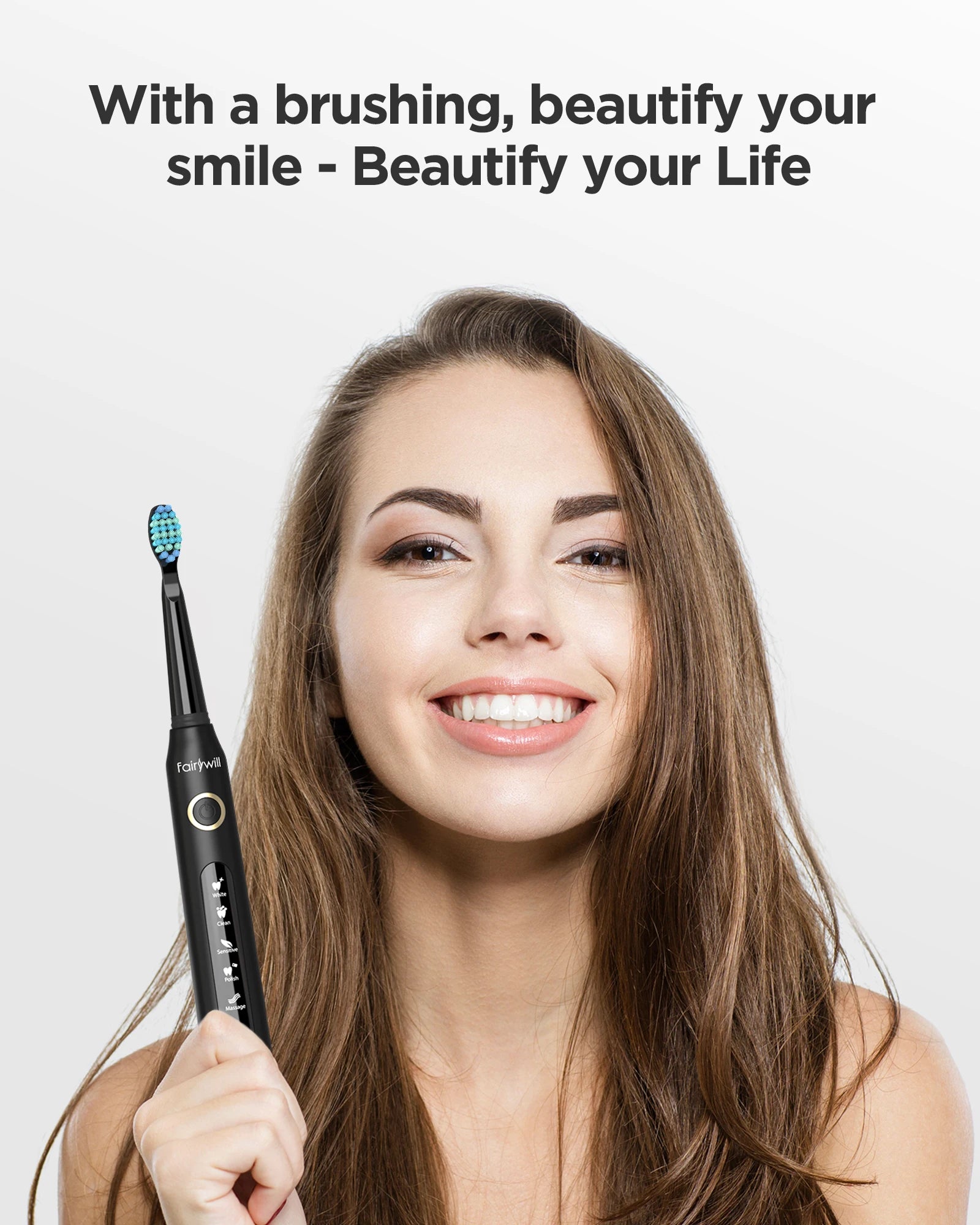 Fairywill Water Dental Flosser Zähne Tragbarer kabelloser USB Munddusche Reiniger IPX7 Wasserdichtes Elektrische Zahnbürsten Set Zuhause