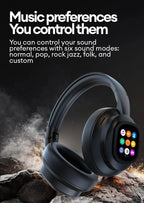 AI LCD Touchscreen Shock Bass Headsets HIFI Sound Kabellose Bluetooth-Kopfhörer ANC Geräuschunterdrückung Gamer-Ohrhörer mit Mikrofon