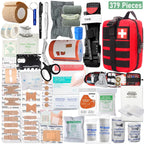 379-teiliges Erste-Hilfe-Set für Zuhause und Büro, tragbare Notfalltasche, rotes Survival-Handgepäck für Outdoor-Aktivitäten, Camping, Jagd, Wandern