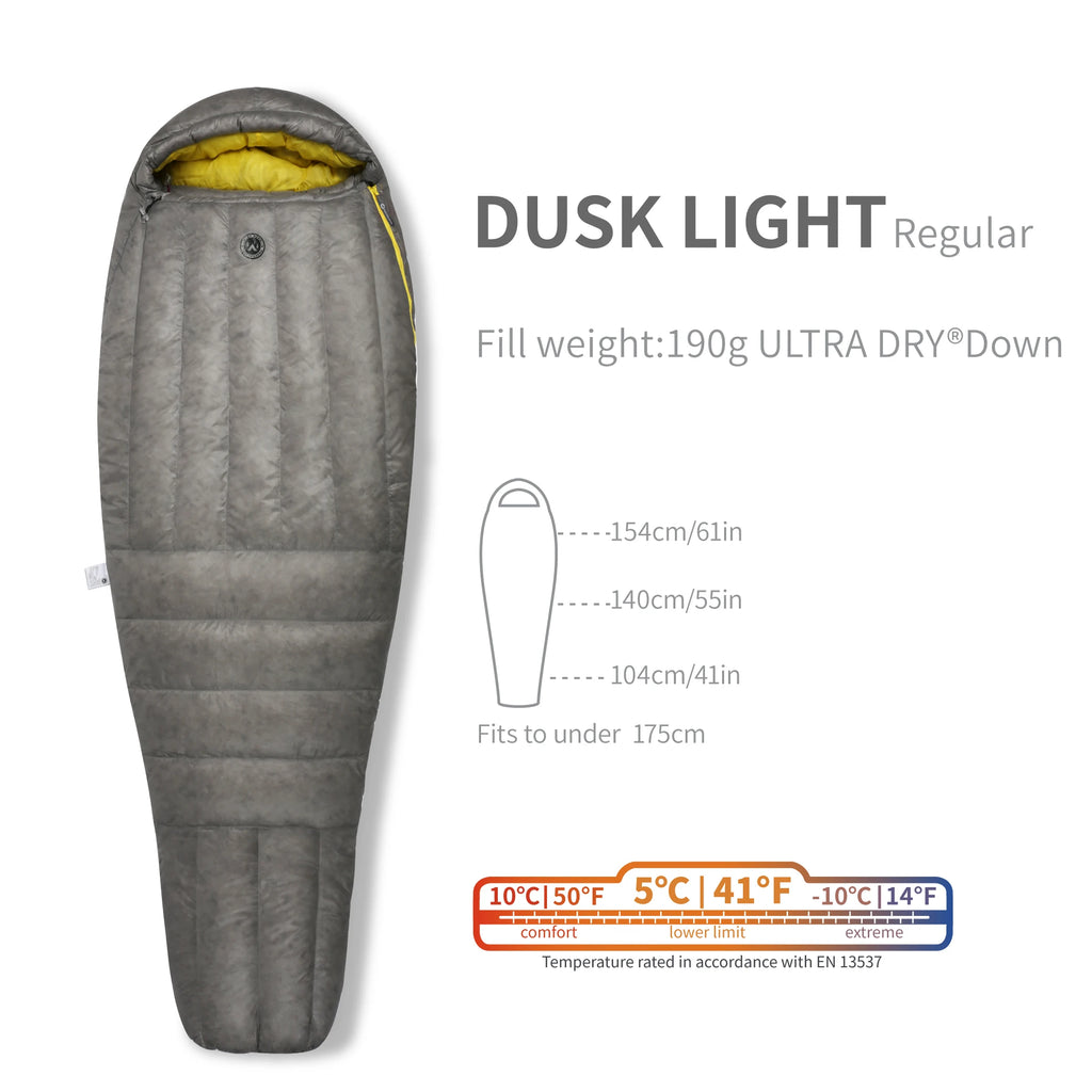 AEGISMAX Wind Hard Dusk Upgrade 7D Nylon DWR 800FP Ultra Dry Daune Pro Ultraleichter Schlafsack für Camping und Wandern für Damen und Herren