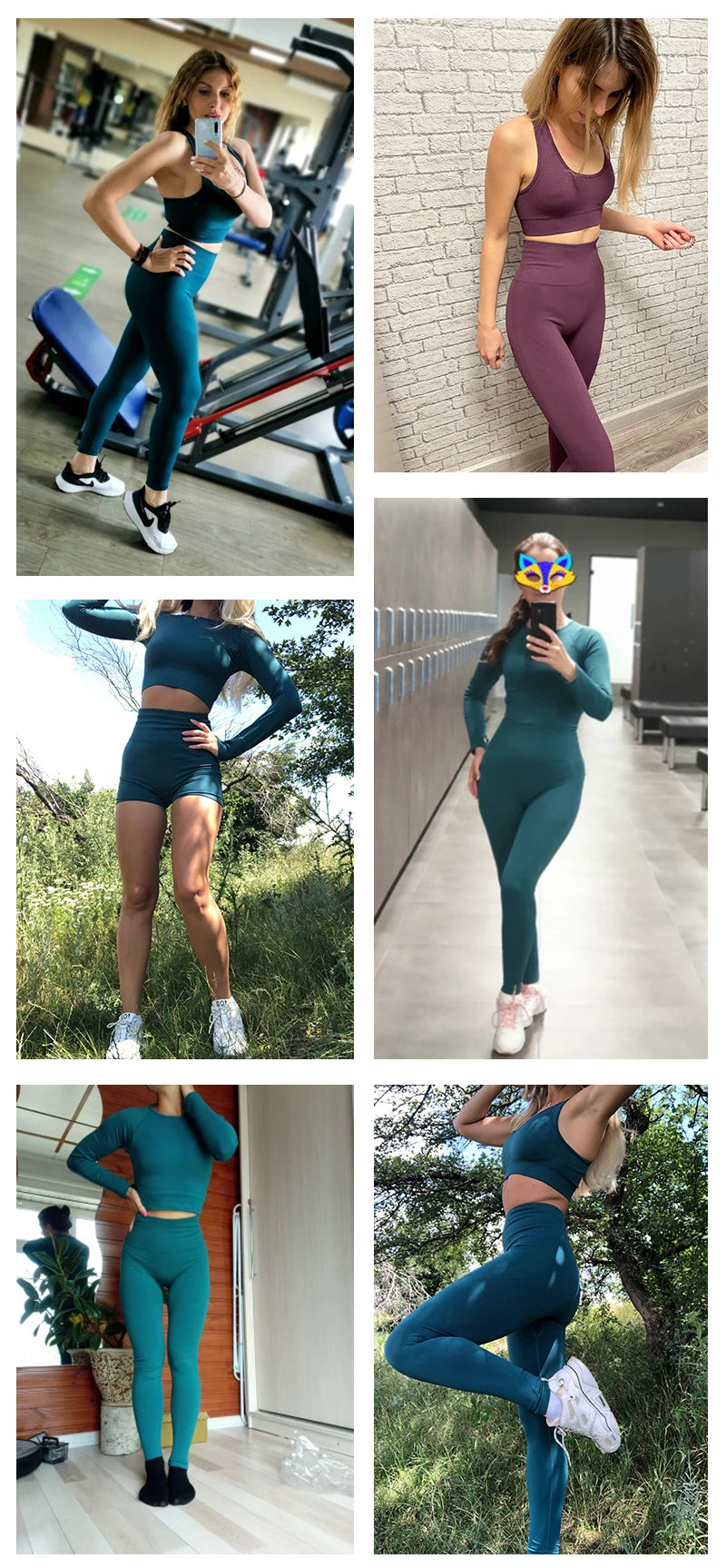 WAREBALL 2/3/4-teiliges Nahtloses Yoga-Set Sportkleidung Yoga-Anzüge für Frauen Fitness-Set Trainingsanzüge Sport-BH Gym Leggings