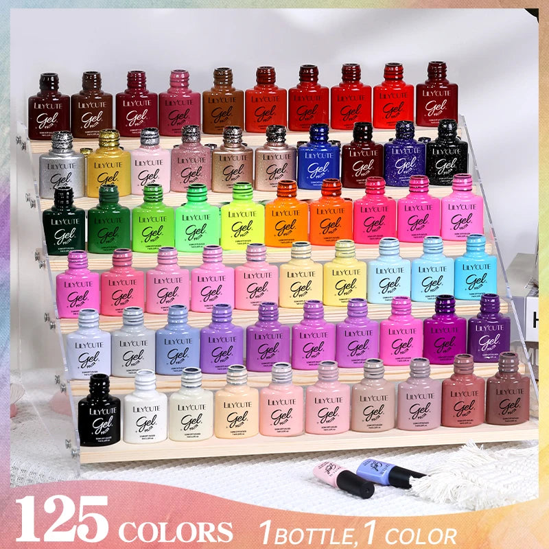 LILYCUTE Nagelgel-Politur-Set, Rosa Grün, Frühling, DIY-Nagelkunst-Design, lang anhaltend, Soak Off UV Gel, Maniküre, Malgel, Vernis-Kit
