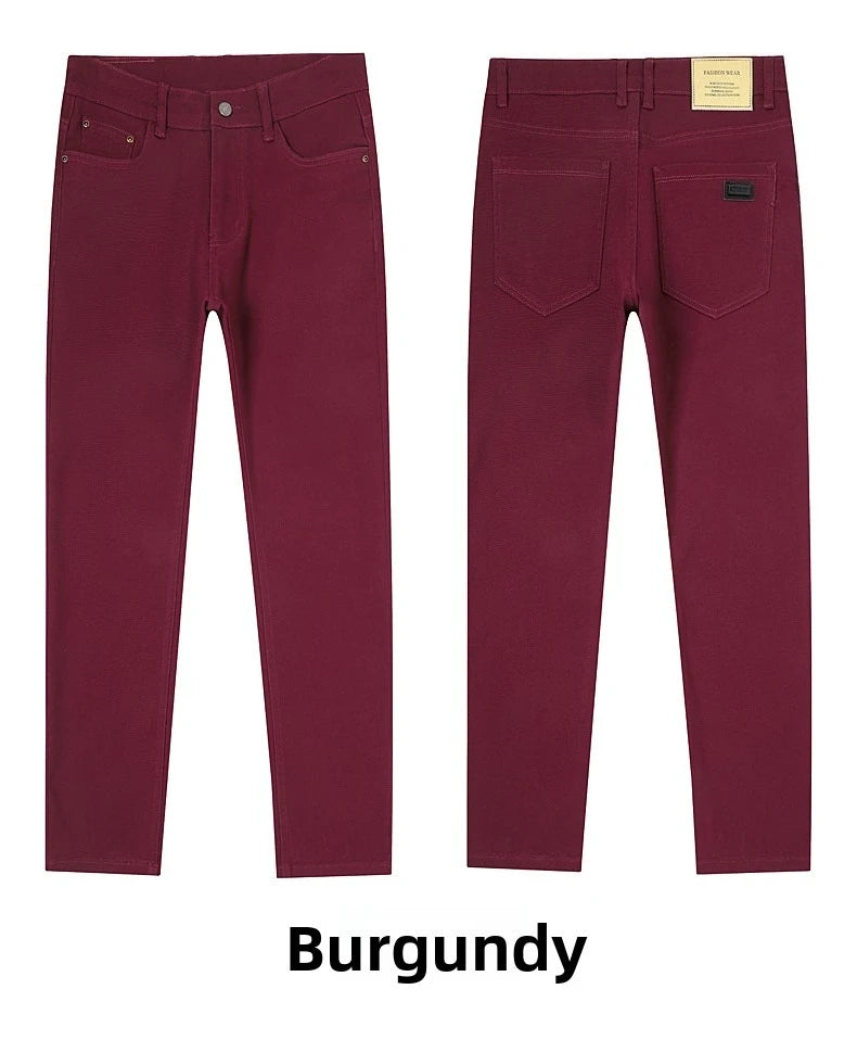 2026 98 % Baumwolle Elastische Baumwolljeans Herren Frühling Slim Straight Denim Hose Komfort Große Größe Koreanische Business Casual Hose