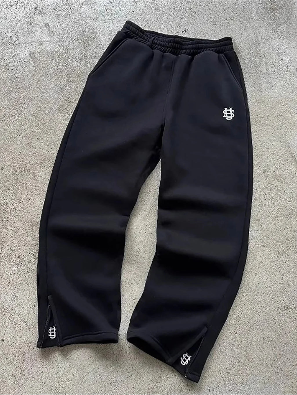 Neue Y2K Hosen Personalisierte Hosenbein Reißverschluss Stickerei Hip Hop Lässige Jogginghosen Herren Retro Straight Pants Trainingsanzug Streetwear