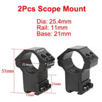 2 Stück Zielfernrohrmontagering für Durchmesser 25,4 mm 30 mm 35 mm taktisches Zielfernrohr Taschenlampe 11 mm 20 mm Picatinny-Schienenmontagezubehör