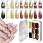 LIMEGIRL Gradient Gel Set Semipermanent – Hochglänzend – Farbverlauf – Buntes Nagelgelpolitur-Set Ablösbarer Lack für Nagelkunstdesign