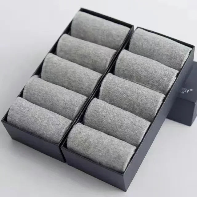 20 Stück/Los Herren Socken aus reiner Baumwolle Übergröße Einfarbig Freizeit Business Lange Socken Atmungsaktive Weiche Herrensocken EU39-48