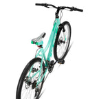 Hiland 26 Zoll Damen Mountainbike, 18-Gang mit Federgabel, doppelten mechanischen Scheibenbremsen, Aluminiumrahmen MTB