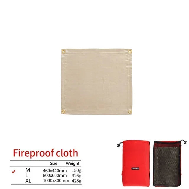 Neue Outdoor-Camping feuerfeste Matte Picknick Barbecue Isolationsmatte flammhemmend Hochtemperatur-Feuerdecke Fiberglasmatte