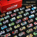 48pcs Metal Iron Alloy Cars Truck Toys Train Track Set Slot Car Models for Children's Toys Boy Miniature Trolleys Christmas Gift