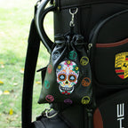 Golf Schlägerhauben #1 #3 #5 Holz-Schlägerhauben Totenkopf-Design Driver Fairway Hybrid Hölzer Schlägerhaube Schwarz PU Premium Leder Kopf