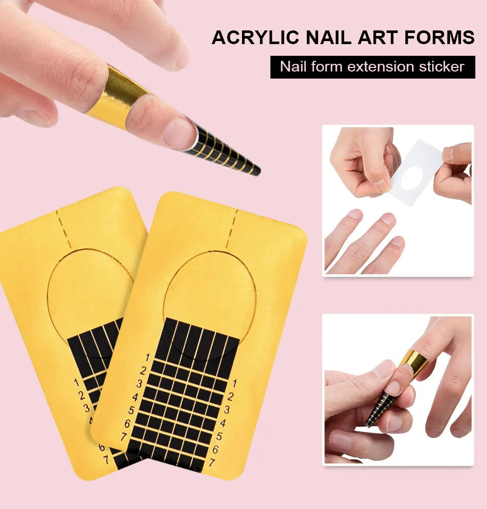 Nagelacrylpulver und Flüssigmonomer Nagelkunstdekoration für Maniküre-Set-Kit Kristall Nagelflitter 3D Nagelspitzen Schnitzwerkzeuge