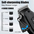 hiena Haarschneidemaschinen-Set für Herren Elektrorasierer Haartrimmer Professionelle Schneidemaschine Haartrimmer mit LCD-Digitalanzeige