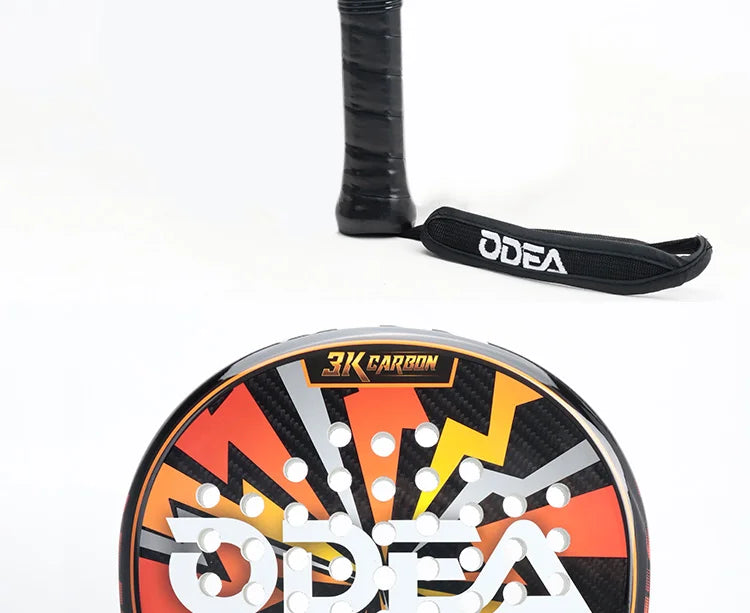 ODEA Beach Tennis Schläger Vollcarbon Rauhe Oberfläche Outdoor Sport Schläger Für Herren Damen Erwachsene Fortgeschrittene Spieler 3K 18K