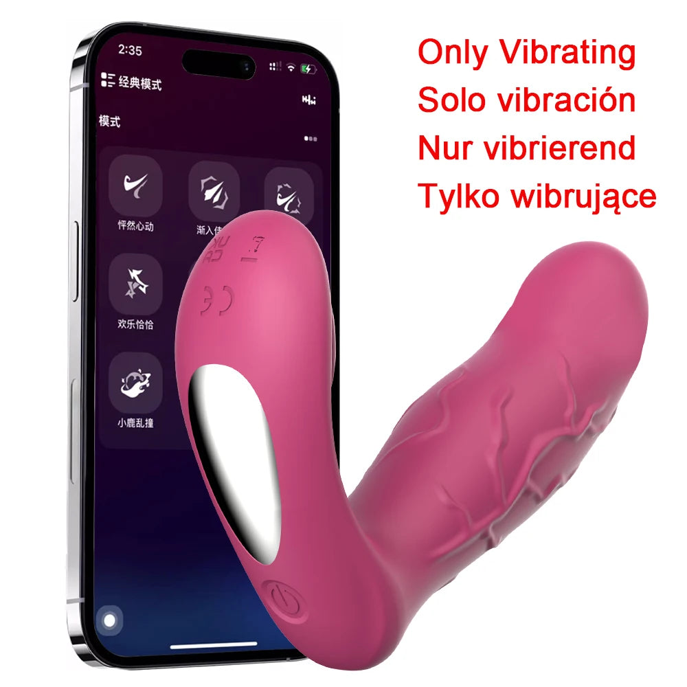 APP-gesteuerter Stoß-Vagina-Vibrator für Frauen, tragbares Höschen, G-Punkt-Klitoris-Vibrator, weibliches Masturbations-Sexspielzeug für Frauen