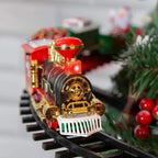 Batteriebetriebener Eisenbahnzug mit Sound & Licht, Eisenbahnwaggon, Spielzeug, Weihnachtszug, Baumschmuck, Schienenspielzeug, elektrische Spielzeuge für Kinder