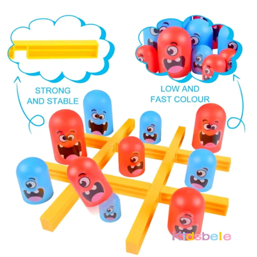 Brettspiel Spielzeug Tic Tac Toe Groß isst Klein Logisches Denken Trainingsspiel Eltern-Kind Interaktives Familienspiel Kinder Weihnachtsgeschenk