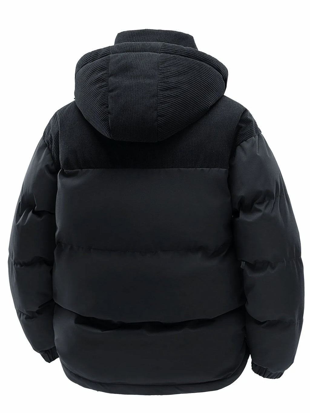 Herren-Kapuzenjacke aus Baumwolle, winterlich verdickt und warm, winddicht und kältebeständig, schlicht und vielseitig als Arbeitskleidung