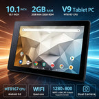10,1 Zoll 2 GB RAM 32 GB ROM V9 Tablet-PC MT8167 CPU Android 9.0 Quad-Core unterstützt WIFI 1280 x 800 IPS-Bildschirm Dual-Kamera