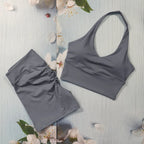 Scrunch-Sportanzug Damen Yoga-Set Gymnastik-Kleidung Sexy Sport-BHs und Schlaghosen-Sets Fitness-Outfits Damen Trainingskleidung