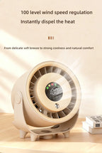 Neuer Sprühnebelventilator, befeuchtend, schnelle Kühlung, Aufhängeloch, geräuscharm, digitale Anzeige, Tastensteuerung der Geschwindigkeit, fein absorbierbar