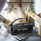 W-KING Bluetooth Lautsprecher, 30W Tragbarer Drahtloser Lautsprecher, IPX6 Wasserdichter Outdoor Lautsprecher, 24 Std. Wiedergabezeit, EQ, AUX, TF Karte