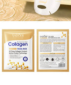 10 Stk. Kollagen Anti-Falten Gesichtsmaske Anti-Aging Mildert feine Linien Strafft die Haut Feuchtigkeitsspendend Aufhellend Hautpflege Koreanische Kosmetik