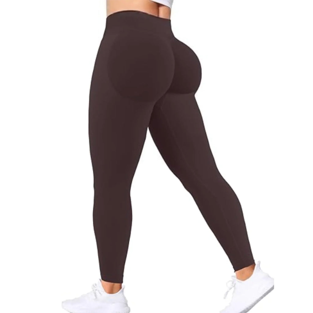 Nahtlose Damen-Yogahose mit festem Bund, dreifachem Bund, sexy, hüfthebend, enge Sporthose, Fitness-Trainings-Yogahose