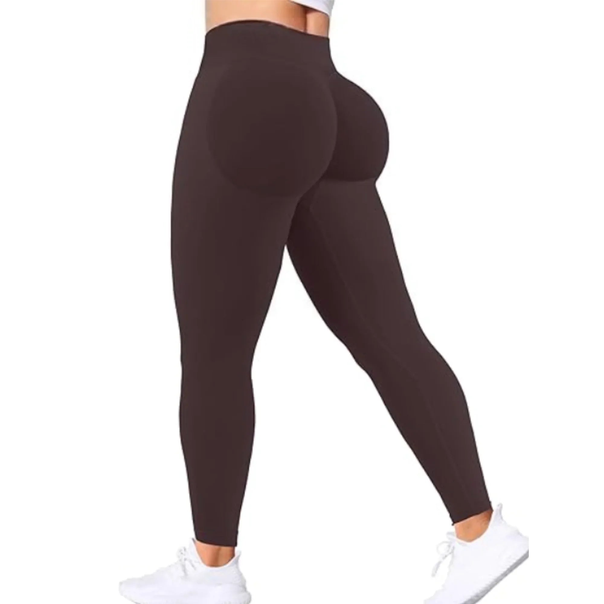 Nahtlose Damen-Yogahose mit festem Bund, dreifachem Bund, sexy, hüfthebend, enge Sporthose, Fitness-Trainings-Yogahose