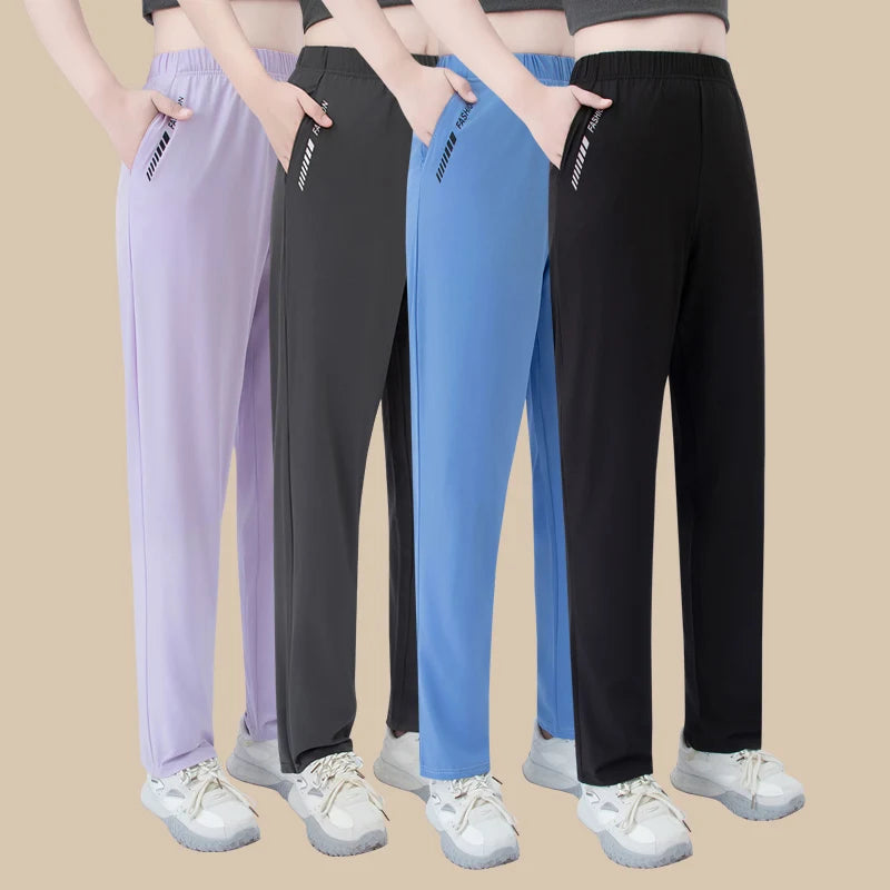 1/3-teiliges Set Damen Sommer Buchstaben bedruckt Taschen Casual Hosen, bequeme Übergröße Jugend Student Sport Running Haremshose Hauptbild