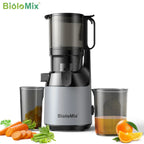 BioloMix Kaltpress-Entsafter, mit 130 mm Einfüllschacht, für ganze Früchte und Gemüse, hohe Saftausbeute, BPA-freier Slow Masticating Juicer