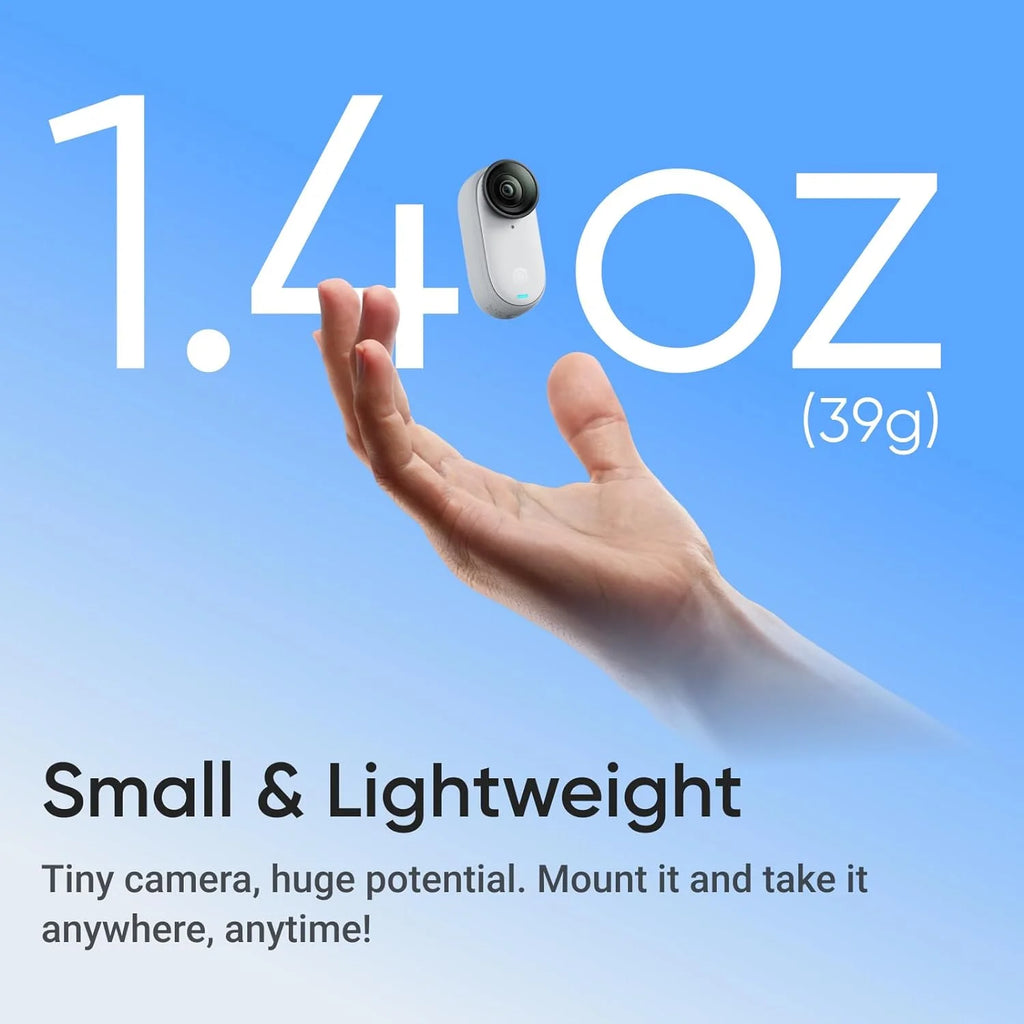 Insta360 Neue GO 3S – Winzige 4K-Kamera, tragbar und vielseitig, freihändig, POV, überall montierbar, Stabilisierung