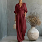 Einfarbige lässige weite Jumpsuits für Damen 2026 Sommer Elegante Overalls Damen Jumpsuits und Rompers Bodysuit Damenbekleidung