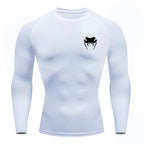Herren Kompressionsshirt Kurzarm Langarm Schnelltrocknend | Allseason Workout Top für Fitnessstudio Laufen Fitness UV-Schutz
