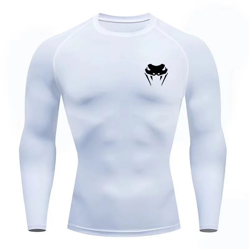 Herren Kompressionsshirt Kurzarm Langarm Schnelltrocknend | Allseason Workout Top für Fitnessstudio Laufen Fitness UV-Schutz