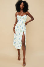 Damen elegantes geblümtes Bodycon Strandkleid Streetwear langes Kleid 2024 Sommerkleidung Großhandel für Unternehmen